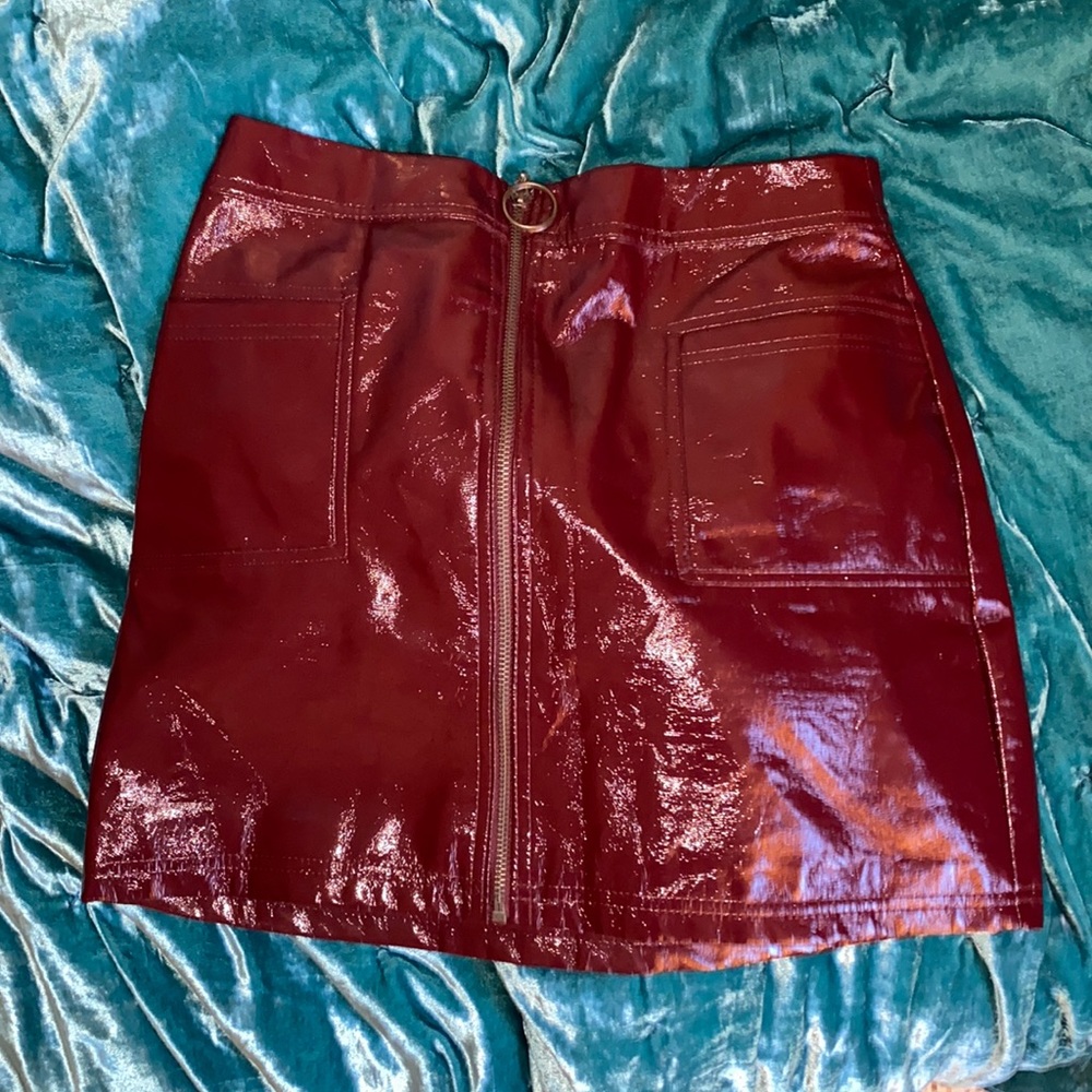 maroon skirt
